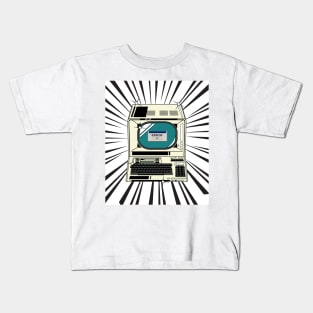 Retro Computer (black print) Kids T-Shirt